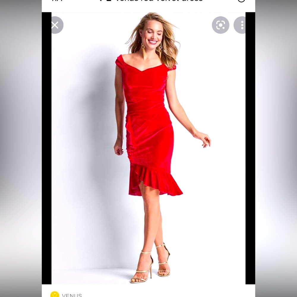 Beautiful red velvet dress